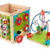 Kidkraft 63243 Giocattolo Educativo In Legno Per Bambini Cubo Labirinto Di Perline Didentificazione Di Forme Colori Numeri E Lettere 0