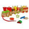 Yoptote Legno Geometriche Blocchi Dei Treni Costruzione Stacking Kit Di Montaggio Giocattolo Tirare Lungo Puzzle Per Bambini 3 Anni 0