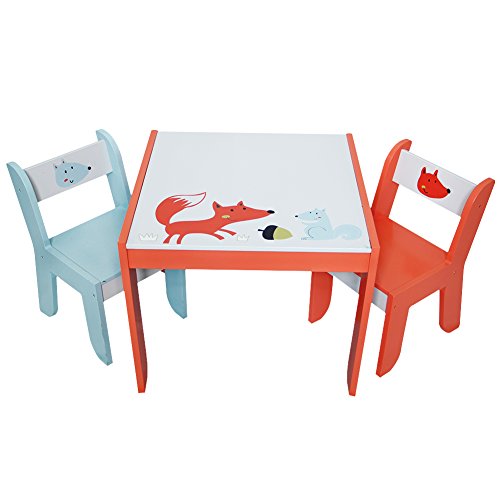 GOTOTOP Gotop per Ragazzi o Ragazze Blue Green Set Tavolo e Sedia per Bambini Tavolo da Pittura e 2 sedie da Studio 