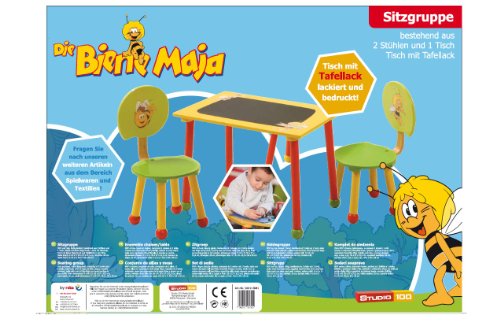 Roba 50811 Biene Maja Set di Tavolino e Sedie per Bambini Multicolore 