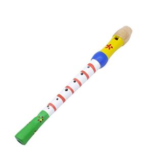 Flauto In Legno A 8 Fori Giocattolo Di Flauto Educativo Leggero Di 4 Colori Per Pratica Dei Bambini Principiante Bianco 0