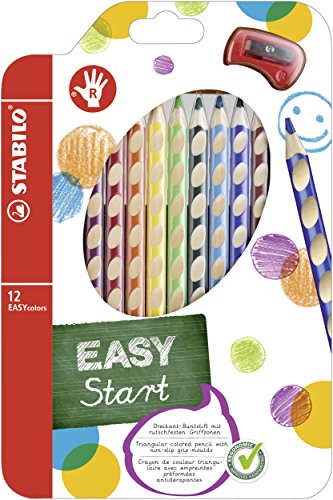 Stabilo Easycolors Matite Colorate Ergonomiche Per Destrimani Colori Assortiti Astuccio Da 12 0